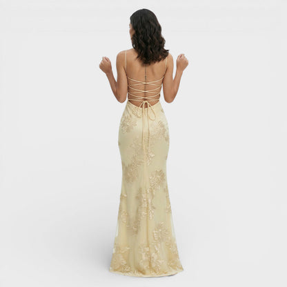 ALEJANDRA – Vestido largo de fiesta con corsé bordado