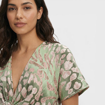 ELISA – Vestido largo de mujer con escote en pico