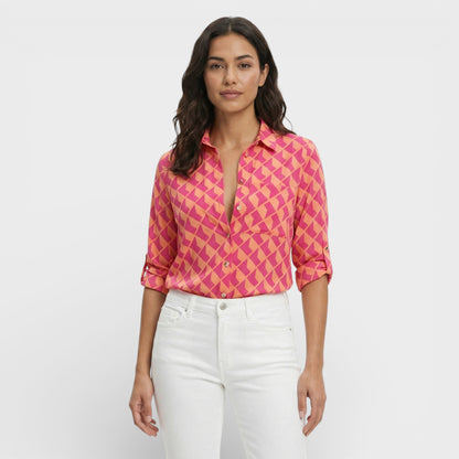 CLARA – Blusa clásica con cuello para mujer
