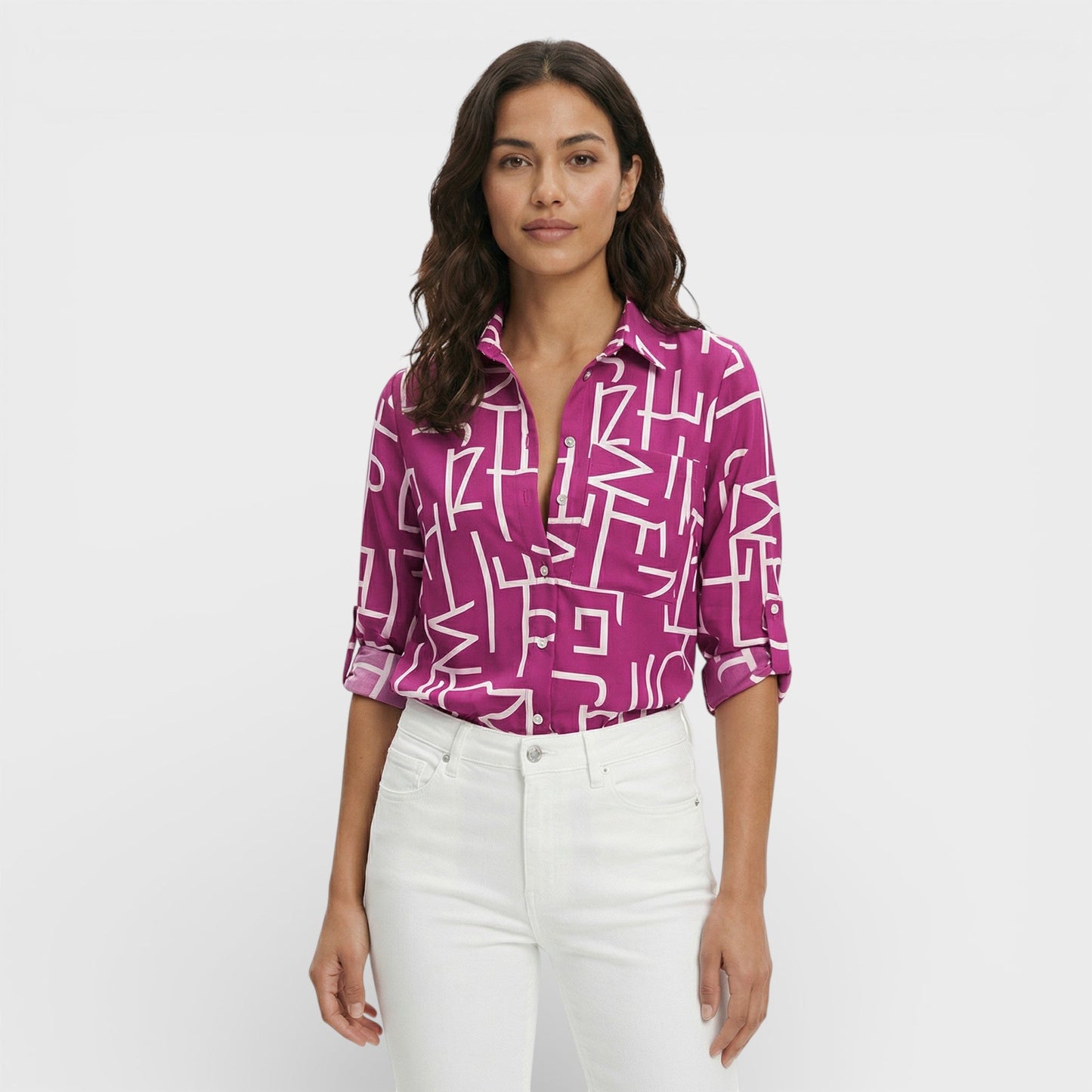 CLARA – Blusa clásica con cuello para mujer
