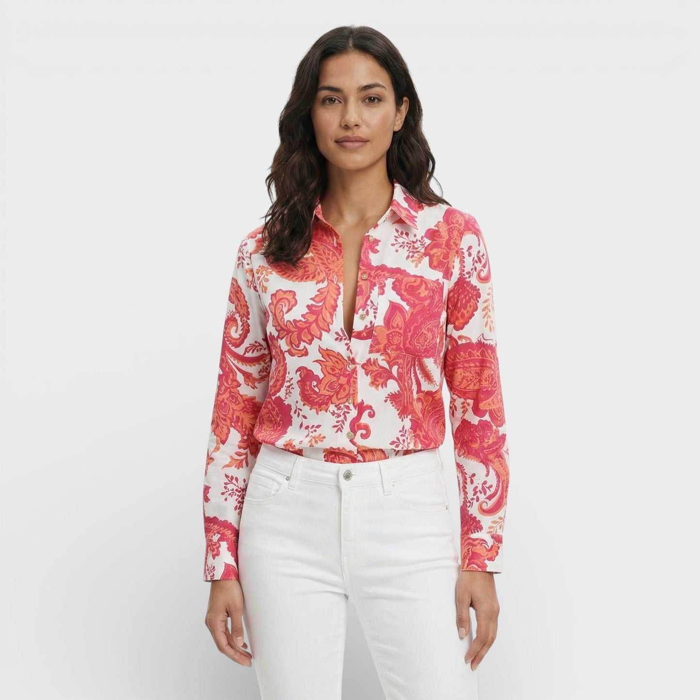 CLARA – Blusa clásica con cuello para mujer