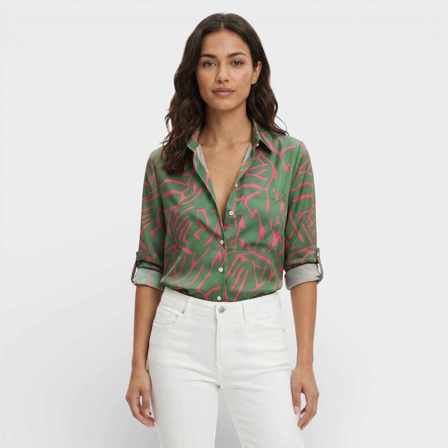 CLARA – Blusa clásica con cuello para mujer