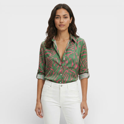 CLARA – Blusa clásica con cuello para mujer