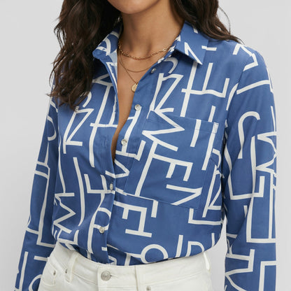 CLARA – Blusa clásica con cuello para mujer