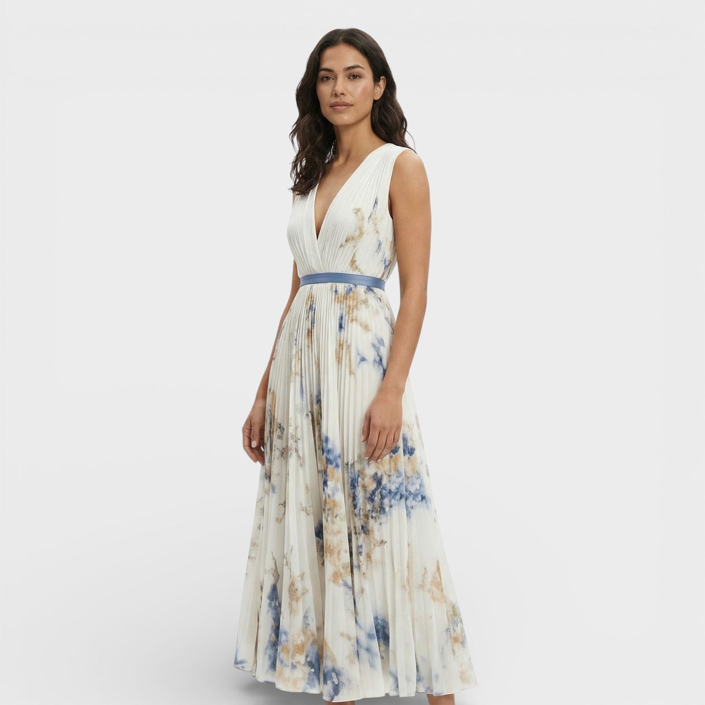 PAULA – Vestido largo floral de ceremonia elegante para invitada