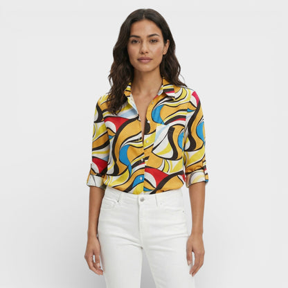CLARA – Blusa clásica con cuello para mujer