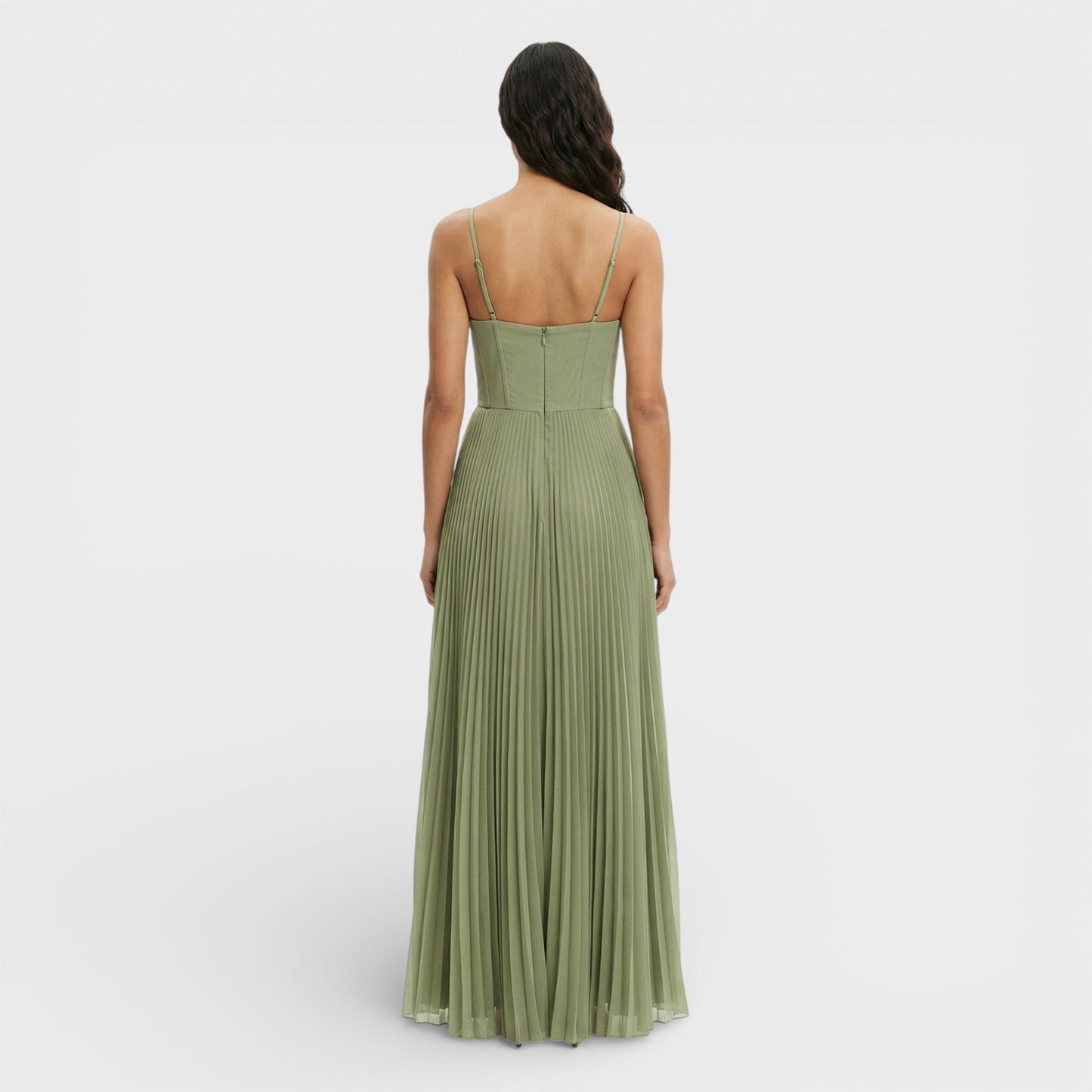 CARLA – Vestido midi plisado para invitada