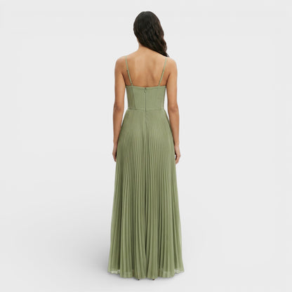 CARLA – Vestido midi plisado para invitada