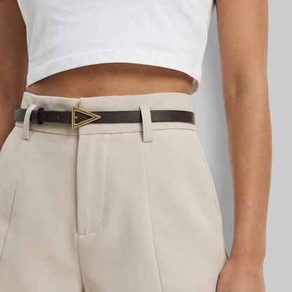 SARA – Shorts de mujer de tiro alto con cinturón