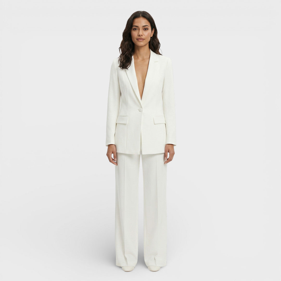 CLARA – Conjunto blazer y pantalón sastre elegante para invitada