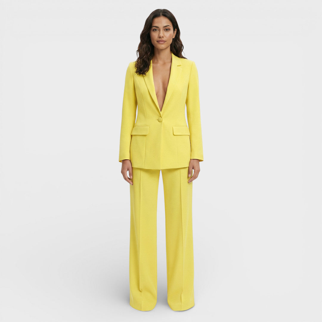 CLARA – Conjunto blazer y pantalón sastre elegante para invitada