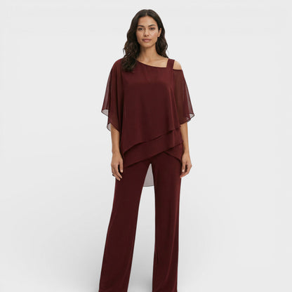 AMANDA – Conjunto elegante de blusa y pantalón para invitada