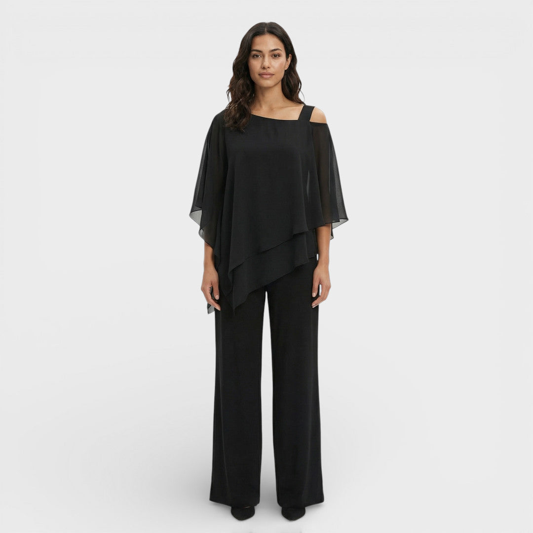 AMANDA – Conjunto elegante de blusa y pantalón para invitada