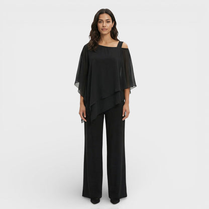 AMANDA – Conjunto elegante de blusa y pantalón para invitada