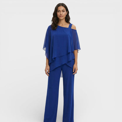 AMANDA – Conjunto elegante de blusa y pantalón para invitada