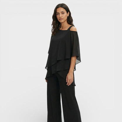 AMANDA – Conjunto elegante de blusa y pantalón para invitada