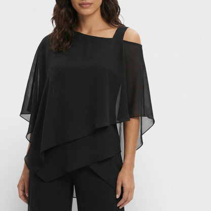 AMANDA – Conjunto elegante de blusa y pantalón para invitada