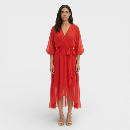BEATRIZ – Vestido elegante de mujer con escote en pico