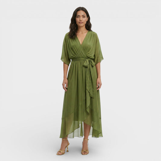 BEATRIZ – Vestido elegante de mujer con escote en pico