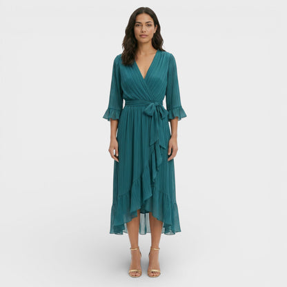 BEATRIZ – Vestido elegante de mujer con escote en pico