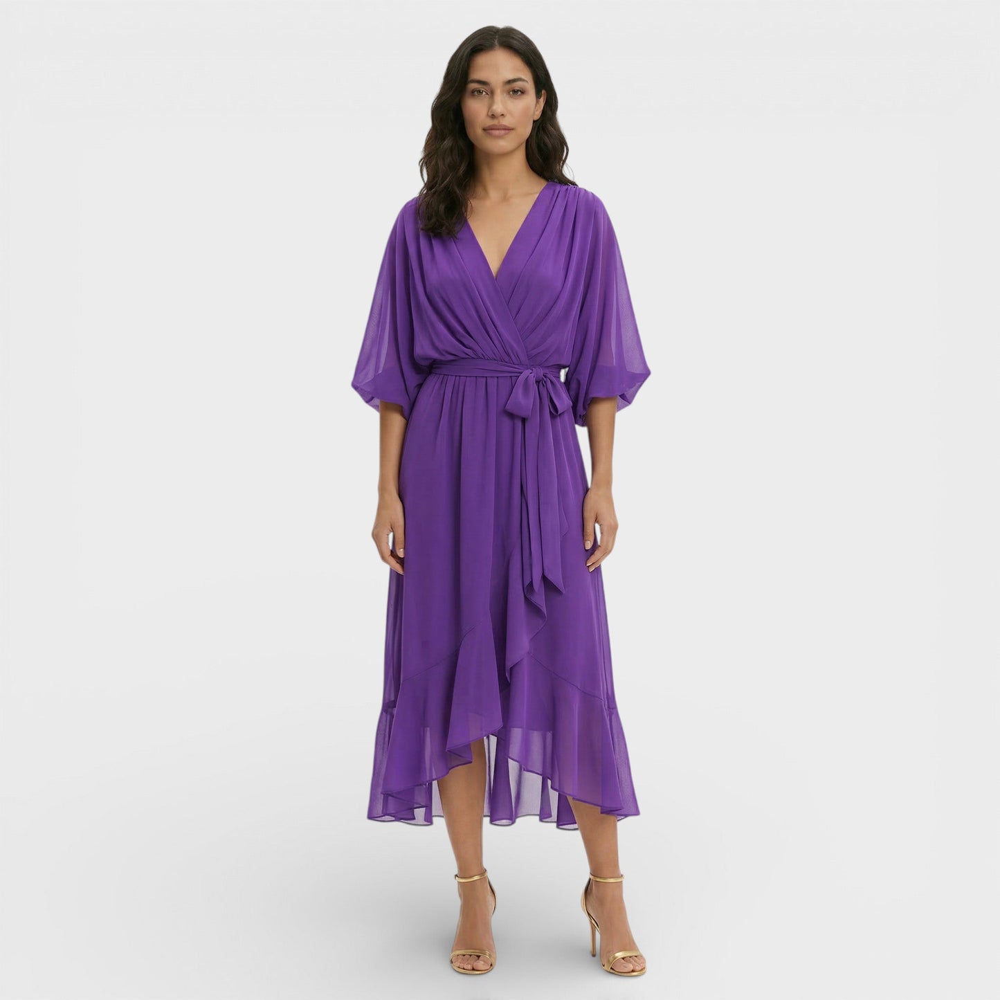 BEATRIZ – Vestido elegante de mujer con escote en pico