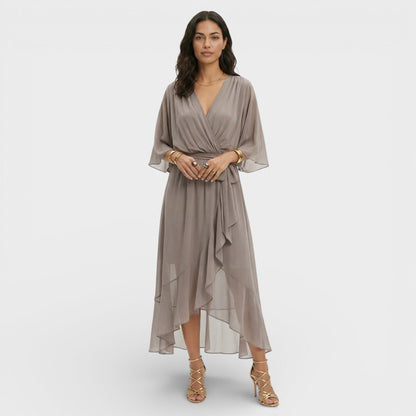 BEATRIZ – Vestido elegante de mujer con escote en pico