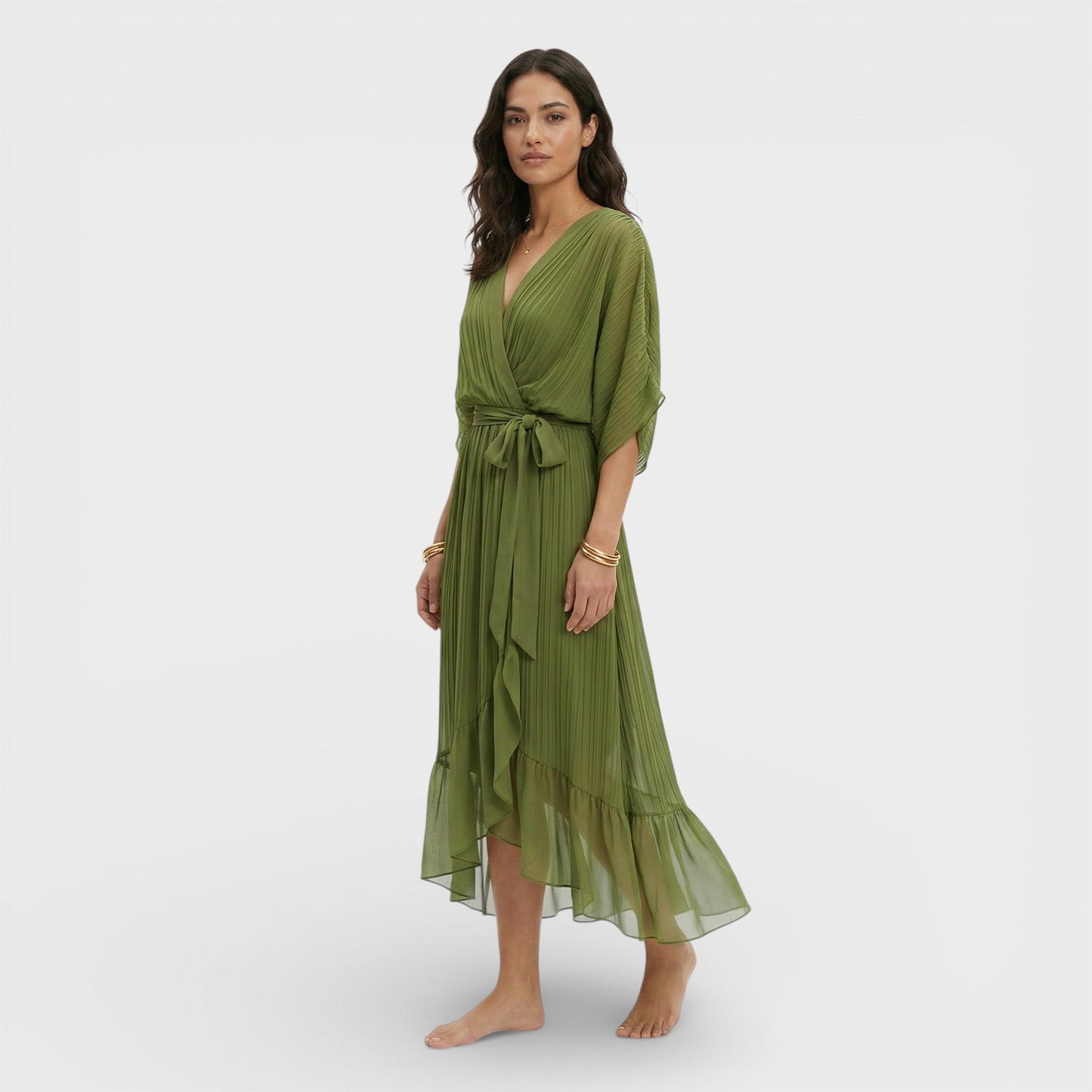BEATRIZ – Vestido elegante de mujer con escote en pico