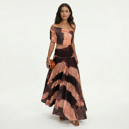 ALEJANDRA – Vestido largo elegante de un hombro para invitada