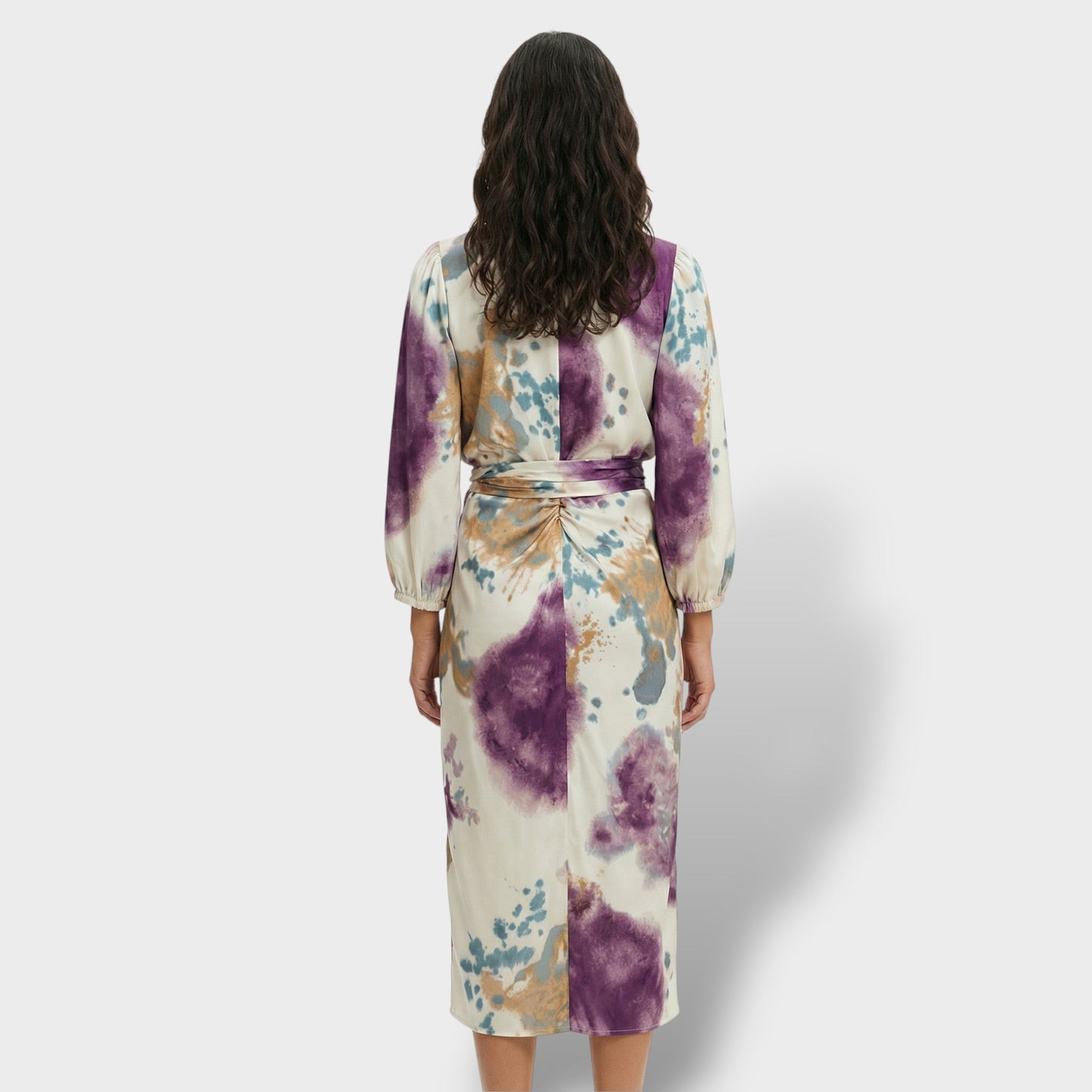 CONSTANZA – Vestido midi elegante de dos piezas con escote en V