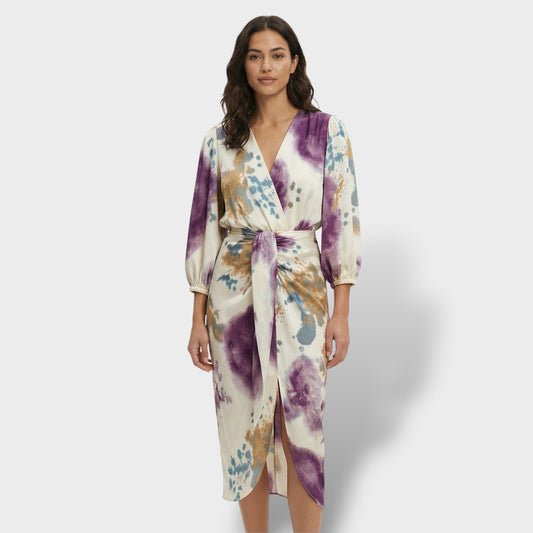 CONSTANZA – Vestido midi elegante de dos piezas con escote en V