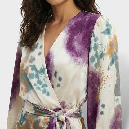 CONSTANZA – Vestido midi elegante de dos piezas con escote en V