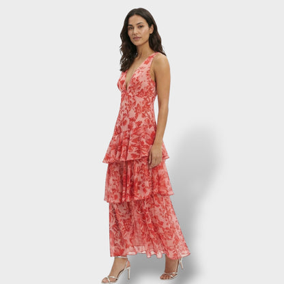 BELLA – Vestido largo elegante con escote en V
