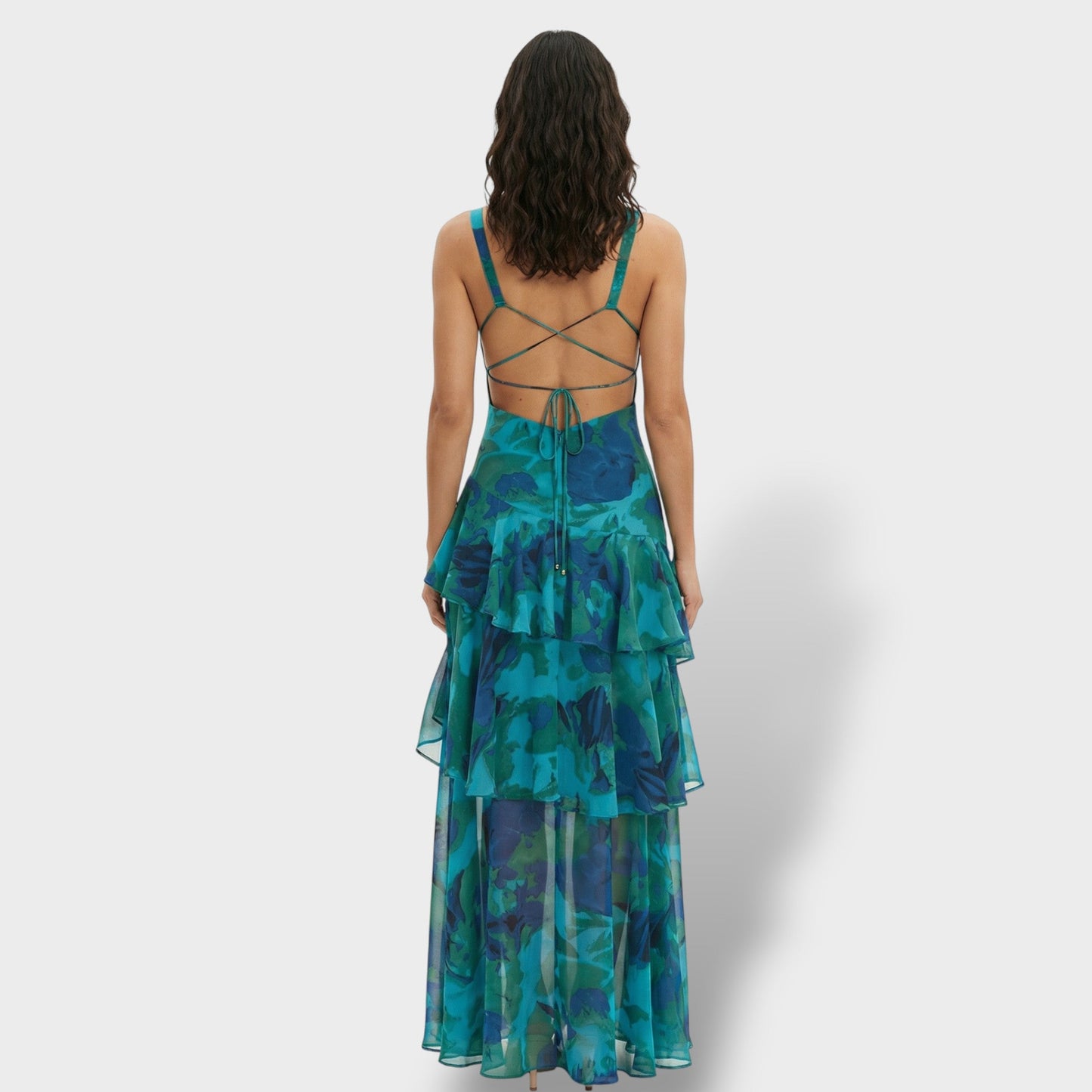 BELLA – Vestido largo elegante con escote en V