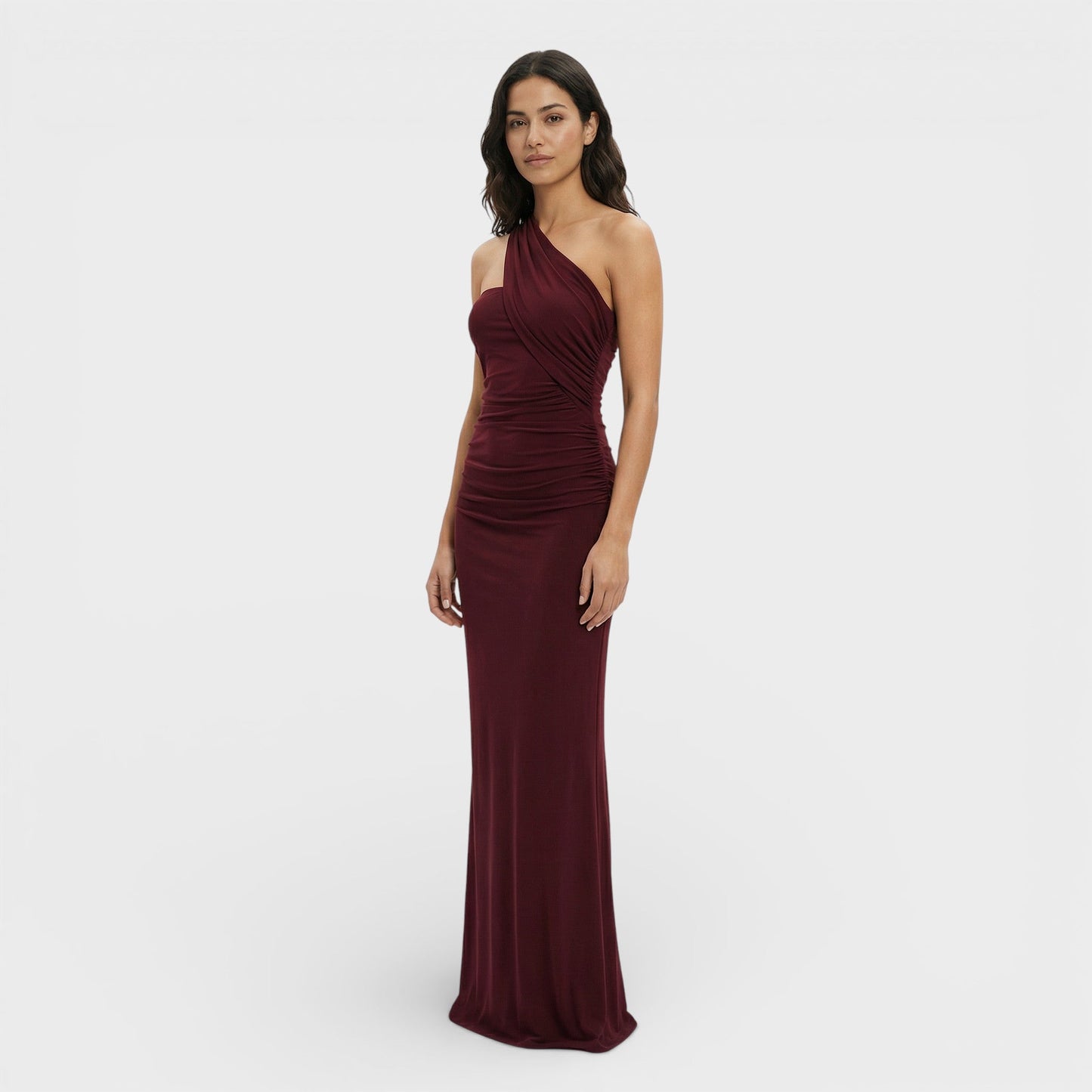 ELENA – Vestido maxi halter con espalda descubierta