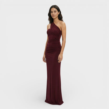 ELENA – Vestido maxi halter con espalda descubierta