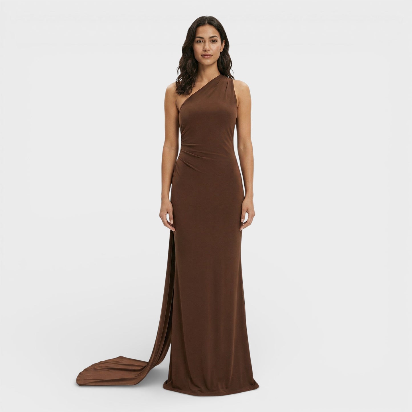 VALENTINA – Vestido maxi asimétrico con espalda descubierta