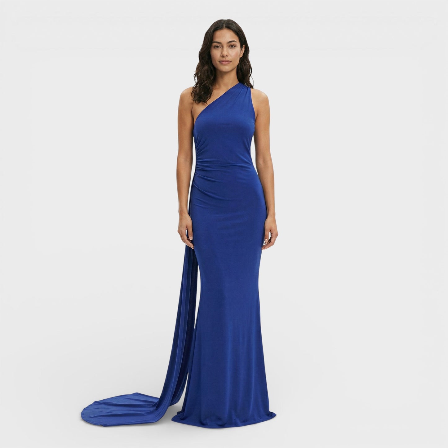 VALENTINA – Vestido maxi asimétrico con espalda descubierta
