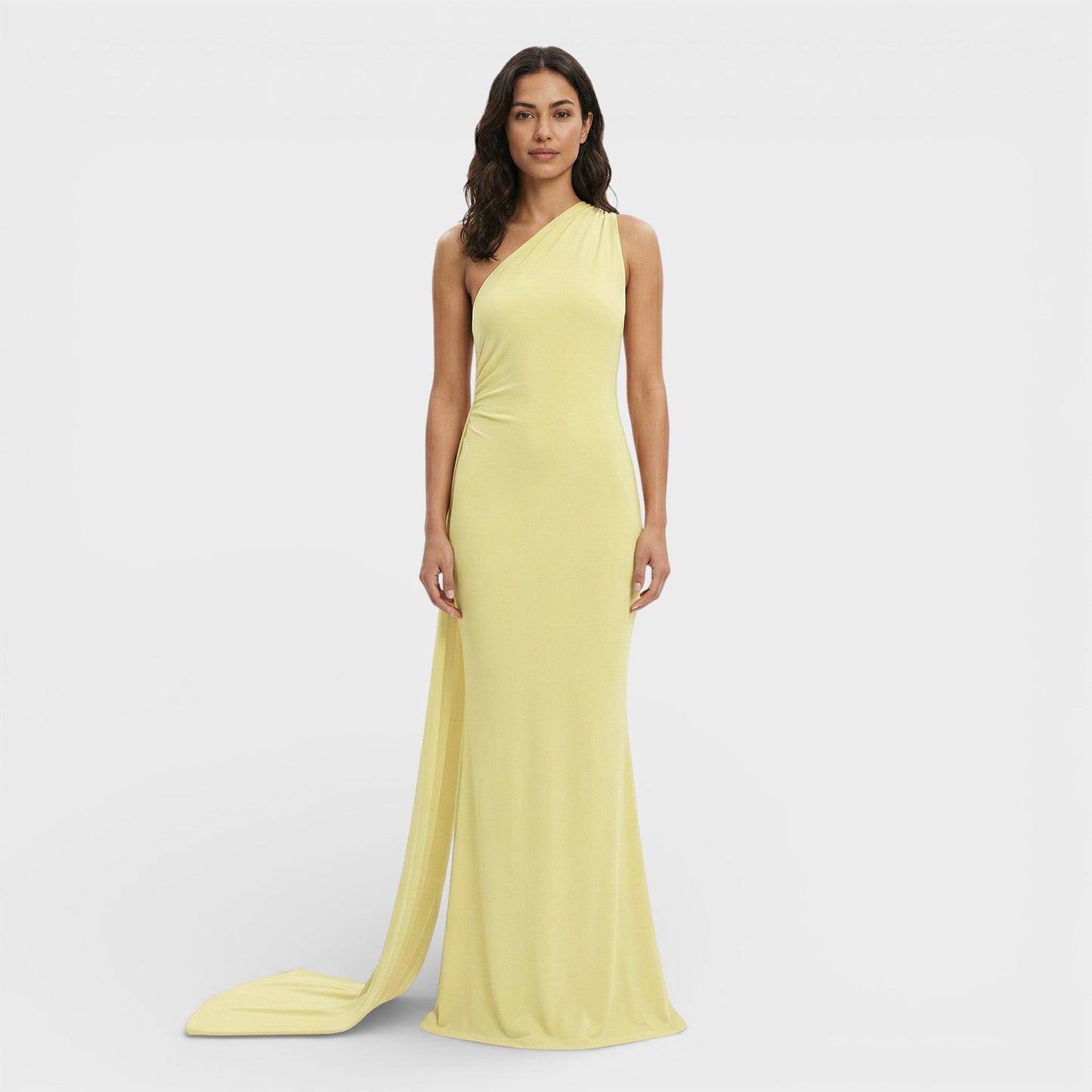 VALENTINA – Vestido maxi asimétrico con espalda descubierta