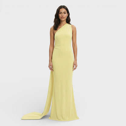 VALENTINA – Vestido maxi asimétrico con espalda descubierta