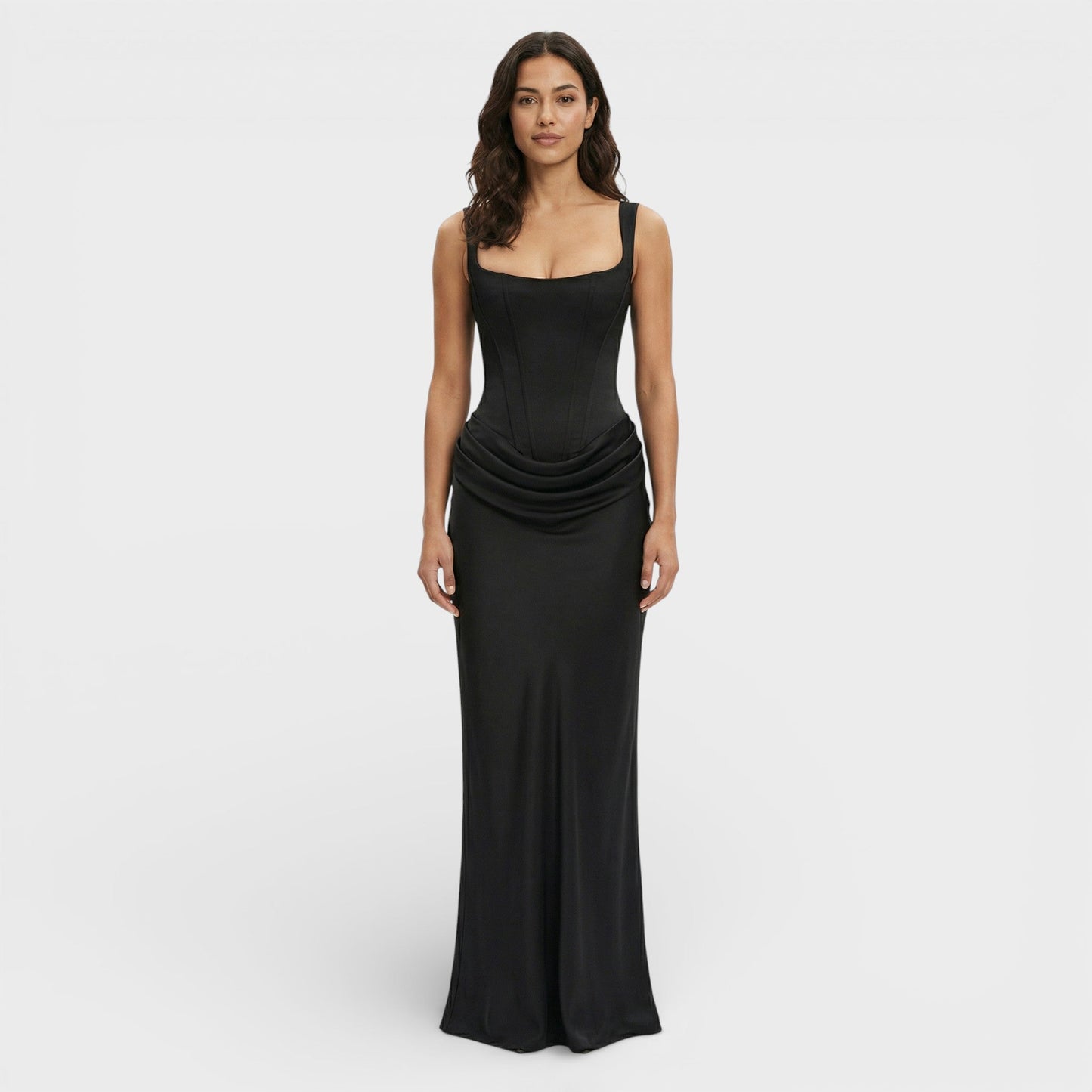ISABELA – Vestido largo elegante con espalda descubierta y caída fluida