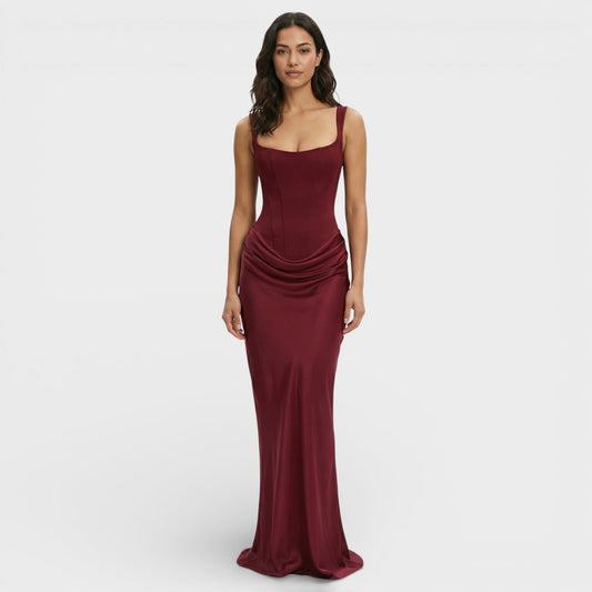 ISABELA – Vestido largo elegante con espalda descubierta y caída fluida