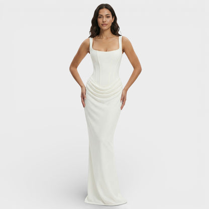ISABELA – Vestido largo elegante con espalda descubierta y caída fluida
