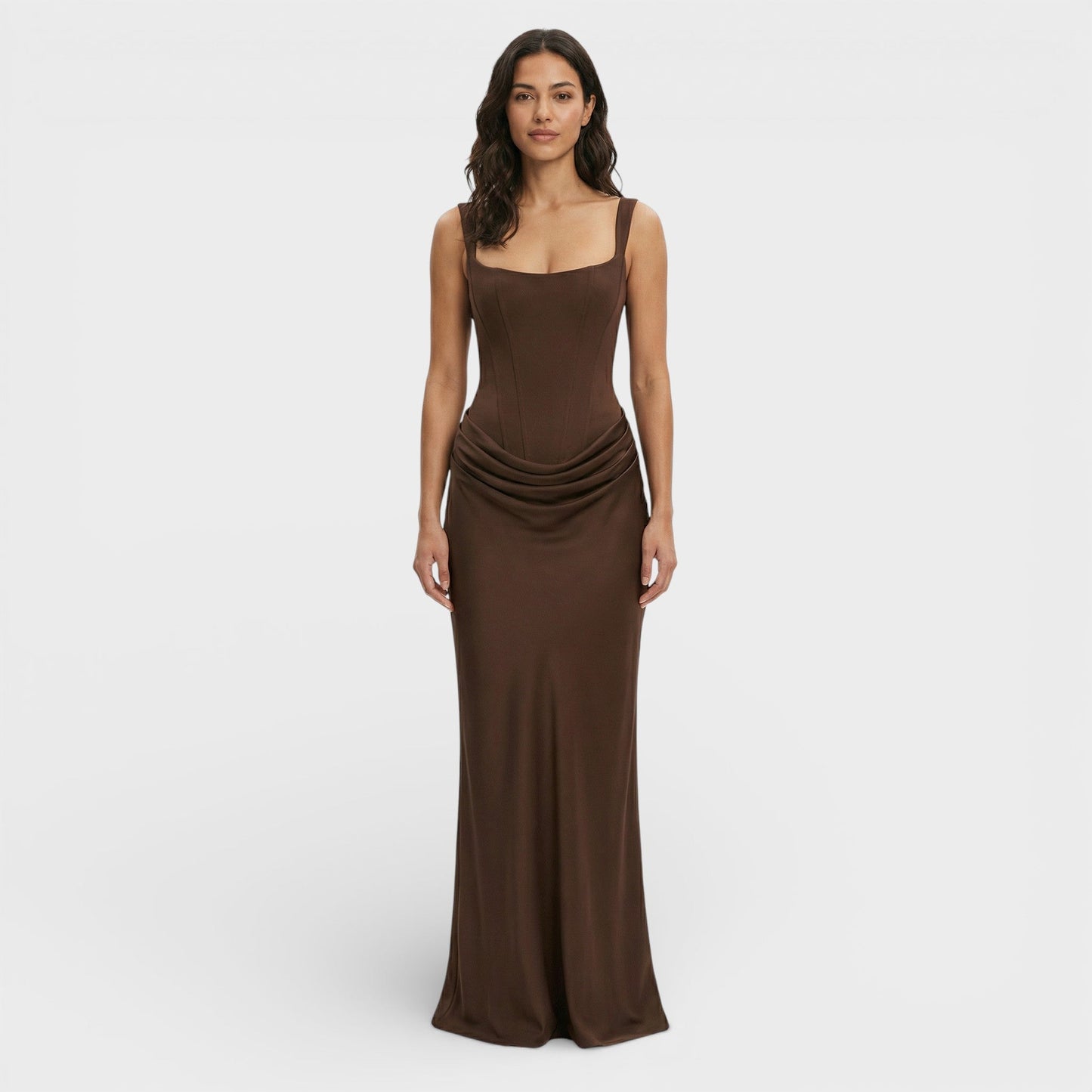 ISABELA – Vestido largo elegante con espalda descubierta y caída fluida