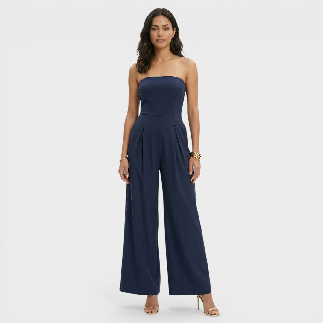 SOFÍA – Mono de mujer bandeau con pierna ancha
