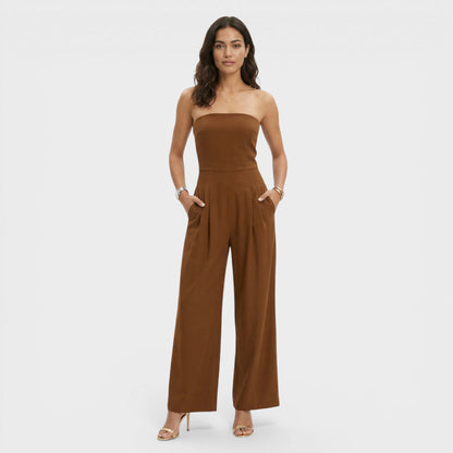 SOFÍA – Mono de mujer bandeau con pierna ancha