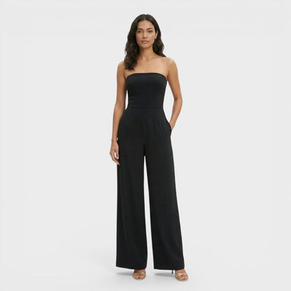SOFÍA – Mono de mujer bandeau con pierna ancha