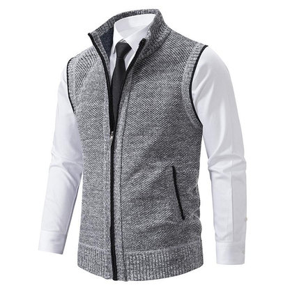 LEVAR - Cárdigan de punto con cremallera para hombre