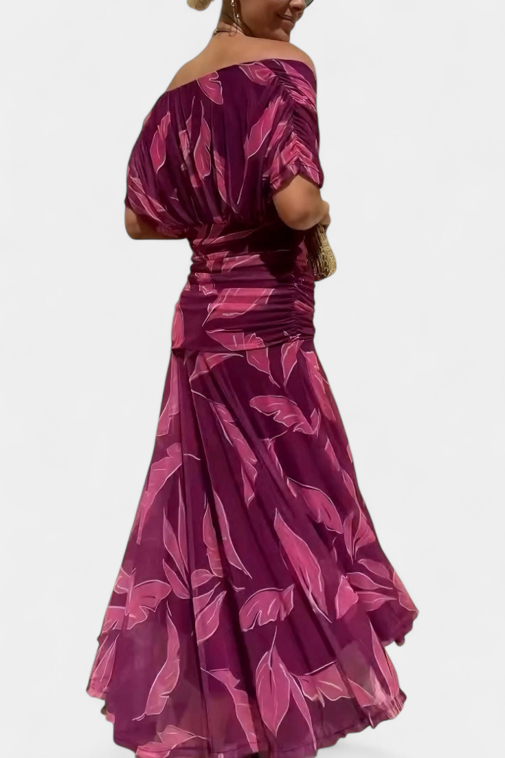 Amarilla – Vestido maxi con escote en V para mujer