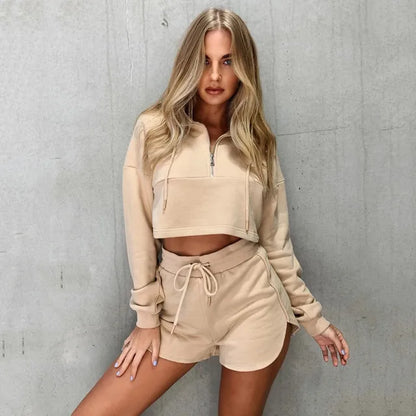 Conjunto jogger de verano con chaqueta oversize y pantalón cómodo – SOLÉA