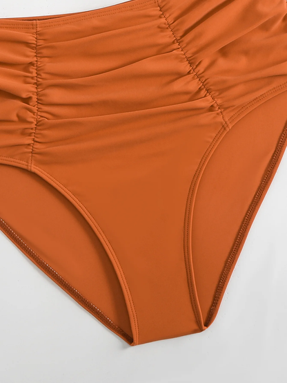 Marina – Bikini de talle alto con detalle torcido para mujer